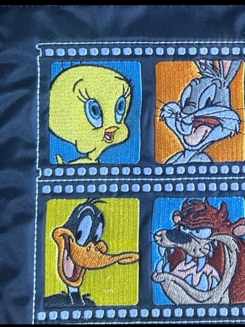 Looney Tunes Black Tote Bag Tweety Bugs Bunny Daffy Duck Tasmanian Devil